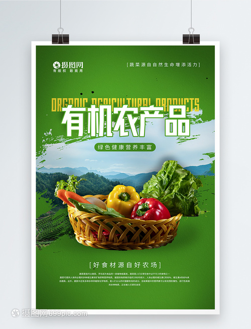 有機果蔬農產品宣傳海報